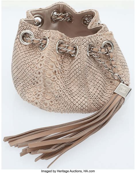 chanel bag with pearls on top|chanel python drawstring bag.